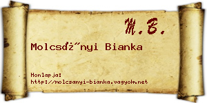 Molcsányi Bianka névjegykártya