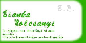 bianka molcsanyi business card