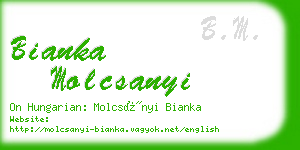 bianka molcsanyi business card